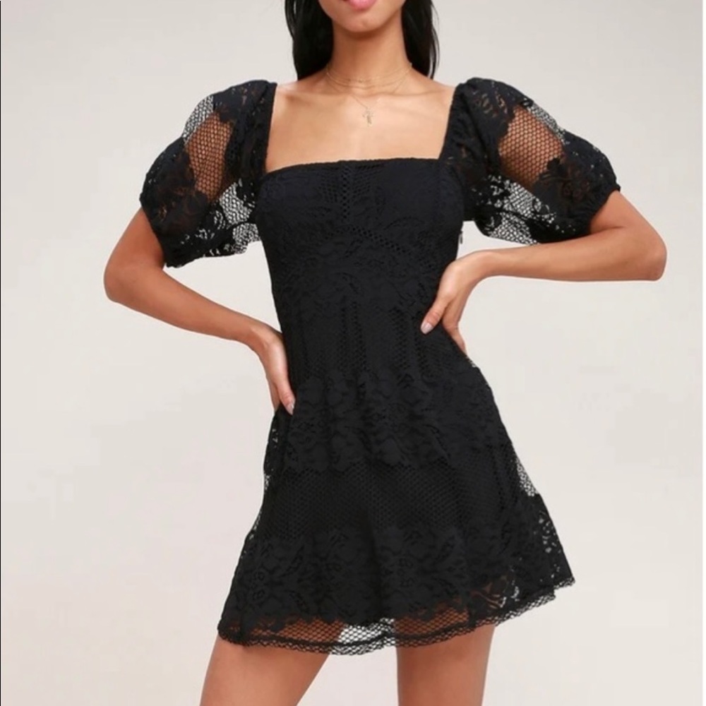 Black Lace Free People Dress